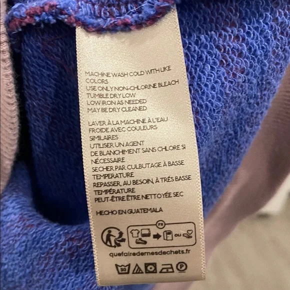 Free People We The Free Classic Striped Oversized Crewneck; Blue Combo; Size XS - Picture 6 of 10